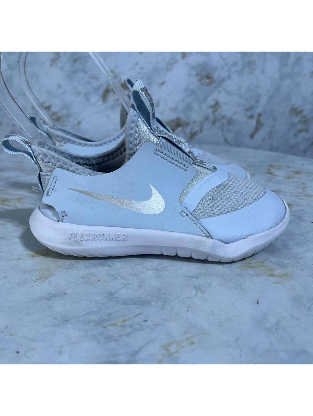 Nike Flex Runner Toddler Youth Size 9C Baby Shoes Blue Gray Athletic Sneakers